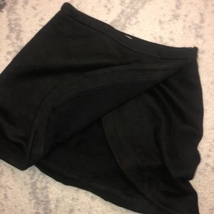 Black suede skirt